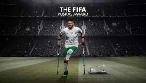 Amputee football star Oleksy wins FIFA Puskás Award