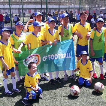 Group of young players in Kyrgyzstan