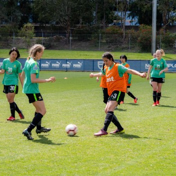 Female players training in Australia