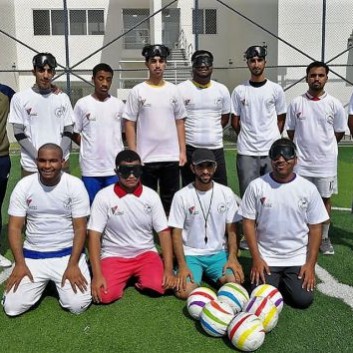 Photo of the Oman blind football team